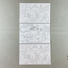 NEW Vintage 1993 Sandylion Sticker Activity Pack Dinosaur Art Class Museum