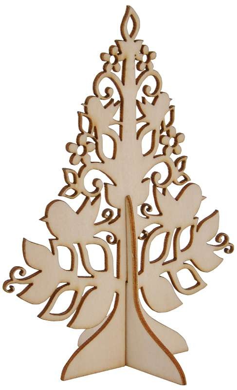 Wood Flourishes Small Stand-Up Tree 4.75