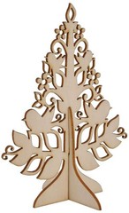 Wood Flourishes Small Stand-Up Tree 4.75