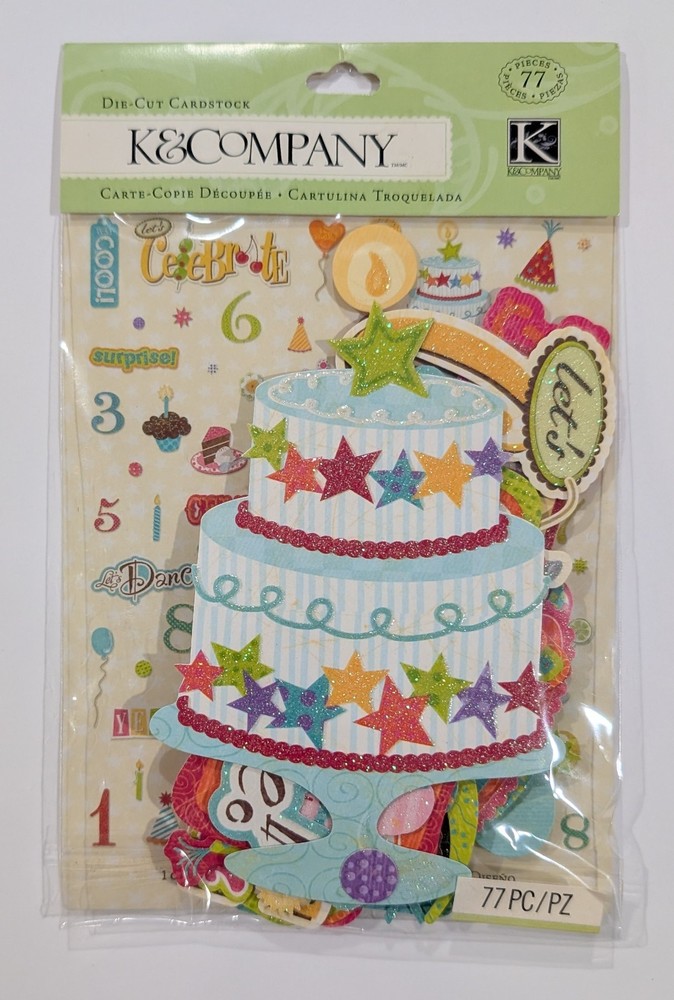Confetti Happy Birthday Die-Cut Cardstock By K&Company