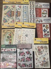 SALE Huge Lot Of 75 Rub On Transfers Vintage Brand New Floral Holiday Gift Craft