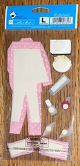 RARE Jolees Pajama Party Sleepover Movies Popcorn Nail Polish Scrapbook Stickers