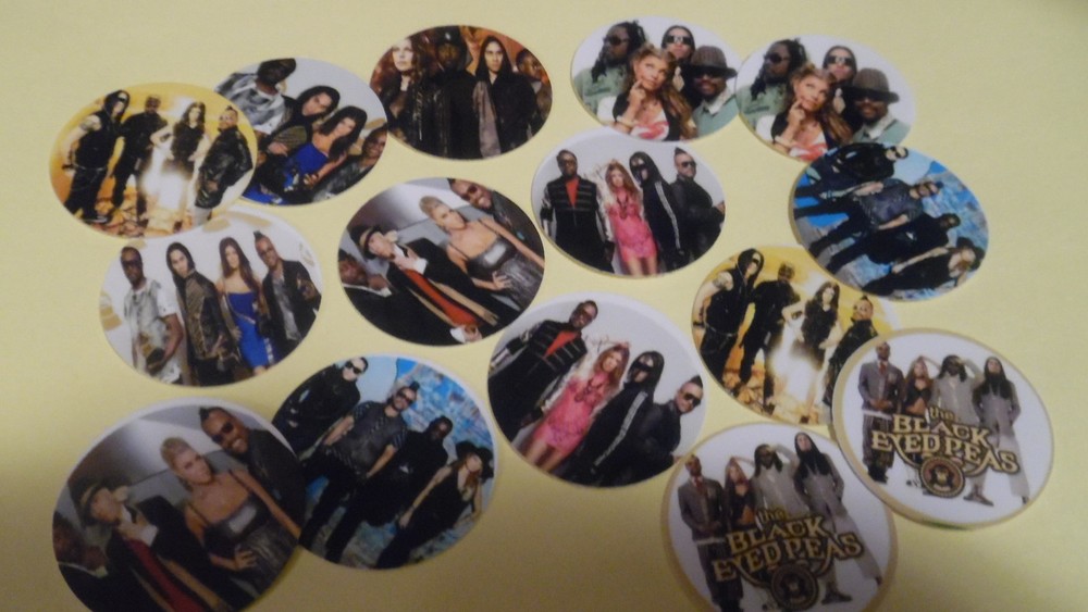 Pre Cut One Inch Bottle Cap Images BAND BLACK EYED PEAS FREE SHIP