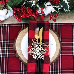 32 Set Christmas Hanging Natural Unfinished Wood Snowflake Cutouts Ornaments …