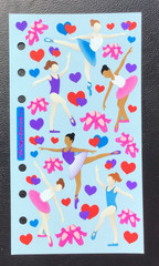 RETIRED STICKOPOTAMUS THEMED SCRAPBOOK STICKERS BALLET BALLERINA