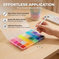 Vibrant 2000PCS 6MM Jelly AB Rhinestones with Glue – Transform Your Crafts