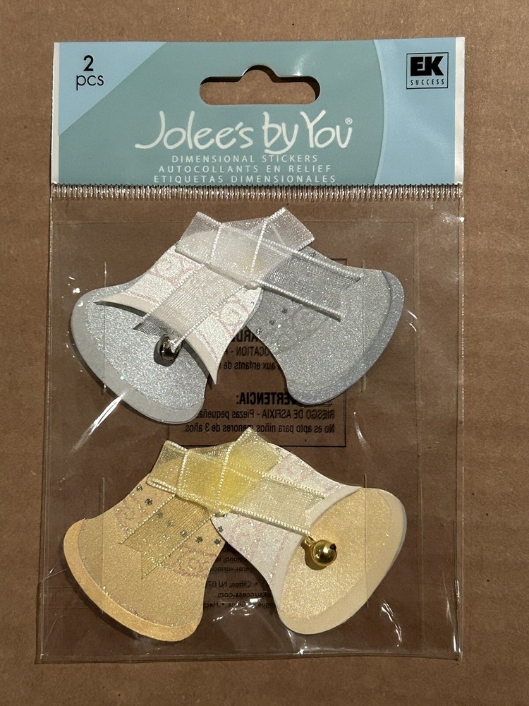Jolee’s Gold And Silver Bells Wedding Christmas Scrapbook Stickers