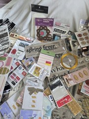 HUGE LOT Scrapbook Stickers Junk Journal Craft Fabscaps Clear Shaker Crystal