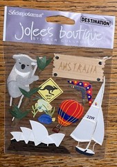 RARE Jolees Australia Koala Bear Eucalyptus Boomerang Sydney Sailing 3D Stickers