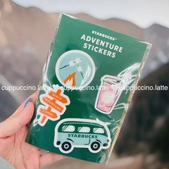 NWT Starbucks 2026 Summer Road Trip Sticker Pack of 4 Stickers 1 sheet- Pack #1