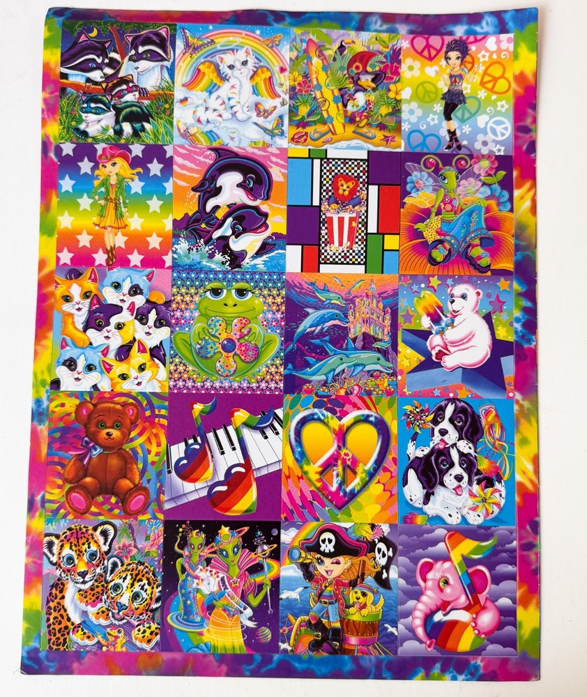 Large Lisa Frank Sticker Sheet 20 Stickers