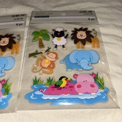 (2) Packages Recollections Sticker SAFARI Animals 12 Pieces