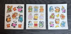3 sheets Vintage Shirt Tales Stickers 1984 Hallmark