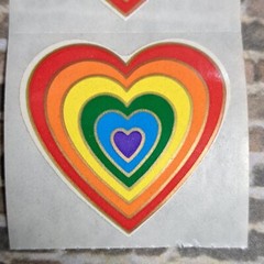 Vintage 80’s stickers Illuminations Mods rainbow butterfly heart dove lot of 10