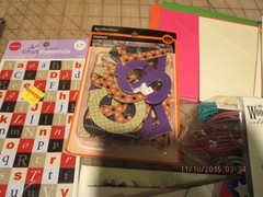 MIXED LOT OF CRAFTS-STICKERS-LETTERS-STENCILS–AND MORE–4 LBS.–#T 17A-5