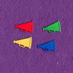 SPORTS MEGAPHONE die cuts school cards scrapbook