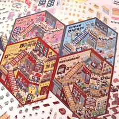 Miniature Scene Stickers Crafts Kid’s Toy Creation Stationery Desktop Decoration