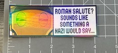 GI Robot Roman Salute Holographic Sticker
