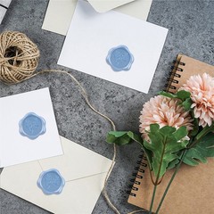 100Pcs Eucalyptus Wax Seal stickers Blue Self Adhesive Envelope Seal Stickers
