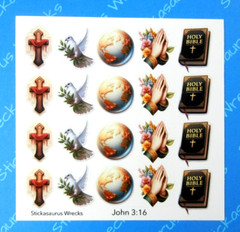 Religious Christian Sticker Sheet