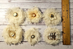 Handmade Junk Journal Clusters Scrapbook Embellishment Set of 6
