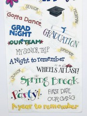 Retired Me & My Big Ideas High School Sayings Stickers 5.5×12 in Prom Graduation