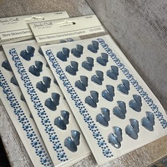 Lot of 3 Hands Craft Stone Stickers DIY Craft Supplies 1 Sheet Babies Footprints