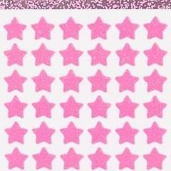 Pink Glitter Star Sticker Sheet! – Choose a Size – Cute & Sparkly!