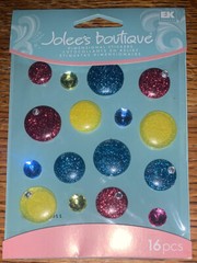RARE Jolees Cabochons Multi Colorful Circle Dots Gem 3D Making Scrapbook Sticker