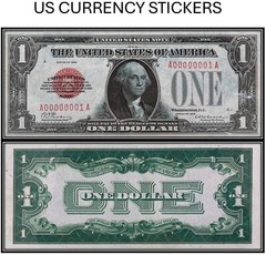 $1 One Dollar 1928 Legal Tender Note (US CURRENCY STICKERS)