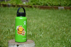 Strong Cute Bee Sticker – Chibi Vinyl Decal with Flower and Flex Pose