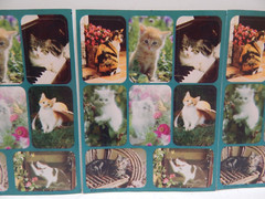 Vintage 1992 Hallmark Garden Flowers Cats & Kittens Sticker Sheets Lot