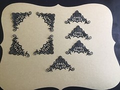 Page Corners Photo Corners Fancy Opulent Swirls Corner Die Cuts 8 pcs 1-7/8”