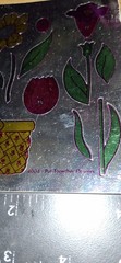 Vintage Stickers CTP Foiled Mylar Put Together Flowers 1 Sheet ,code20-1