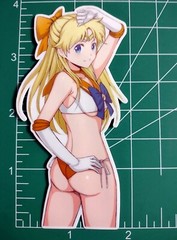 Sailor Venus Sticker, anime girl laminated glossy vinyl Sailor Moon