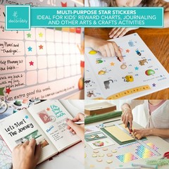 2,040 Holographic Small Star Stickers for Reward – 34 Sheets with 14 Designs …