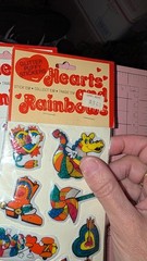 Vintage Puffy Stickers Hearts And Rainbows Glitter Puffy Sticker New Pack READ
