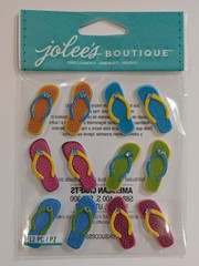Jolee’s Flip Flops Cabochons Summer Beach Pool Scrapbooking Stickers