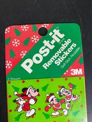 Disney Mickey Minnie Mouse Ski Skate Xmas Removable Stickers Post It 3M New