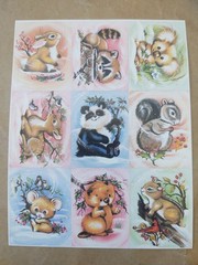 Vintage Eureka Sticker Sheet – The Paper Magic Group – Christmas Woodland Animal