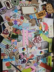135 piece Ephemera Mystery Junk Journaling Crafting Scrapbooking Mixed Media