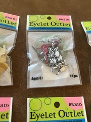 Eyelet Outlet Brads Lot of NEW 6 packs Card Making Scrapbooking Skull Dice