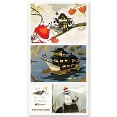 Fantasy Snail Adventure Stickers – Tiny Travels Sticker Sheet – Scrapbooks