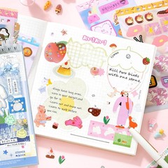40 Sheets Kawaii Sticker Book – Junk Journal Supplies & Scrapbooking 2-in-1