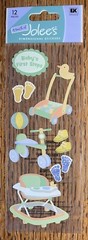 RARE Jolees Baby’s First Steps Walker Toy Shoes Footprint Toddler Infant Sticker