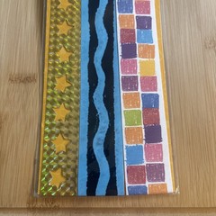 Crayola Specialty Borders Prism Star Crayon Glitter Squares Felt