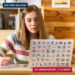 American 250 Stickers Party Favors, 50 Pcs Patriotic Sticker Decals for USA 250t