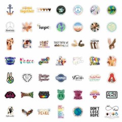 50pcs BLM Stickers, Human Rights World Peace Together Waterproof, 035