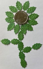 GREEN BRIGHT HOLLY LEAF Die-cut Embellishment(20pc) Garden•Berry•Christmas