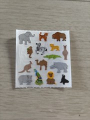 Sandylion Sticker 8 mod Micro Animals Zoo Pets Jungle Farm Cats Vintage 90s